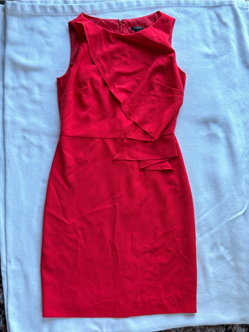 Ann Taylor Red Sleeveless Sheath Dress
